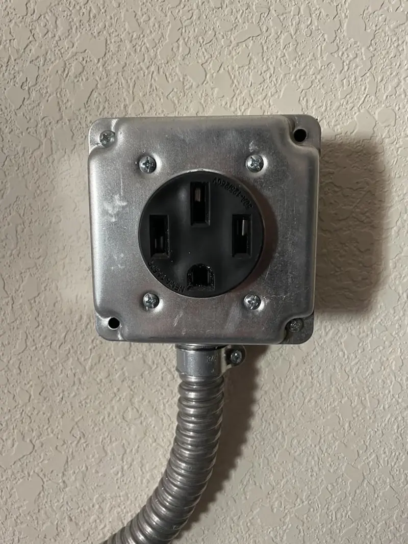 NEMA 14-50 outlet installed for Electrical Panel Upgrade in Panama City Beach